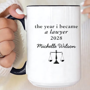 Lawyer Custom Minimalist Law School Graduation Coffee Mug