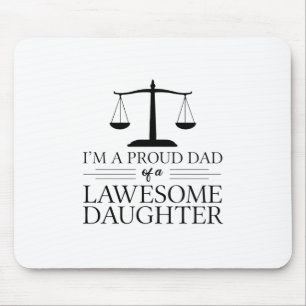 Lawyer Daughter   Dad Lawyers Attorney Law Gifts Mouse Pad