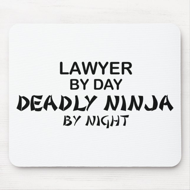 Lawyer Deadly Ninja by Night Mouse Pad (Front)