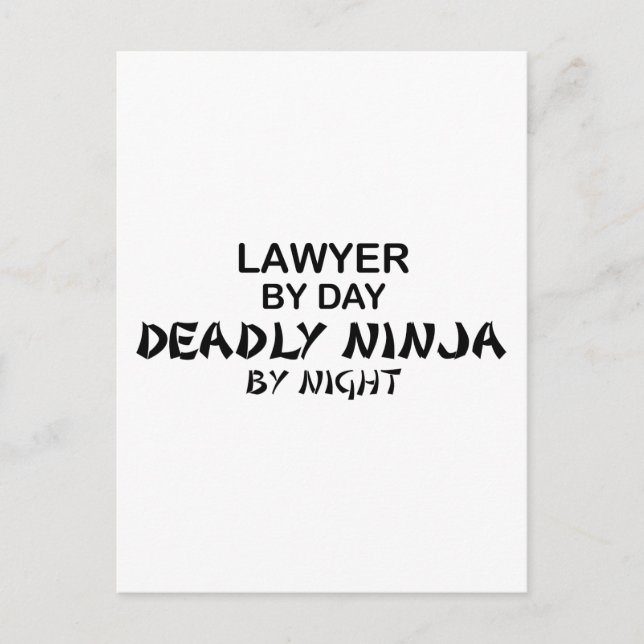 Lawyer Deadly Ninja by Night Postcard (Front)