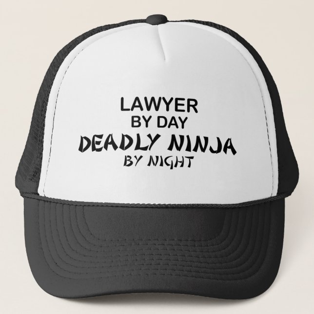 Lawyer Deadly Ninja by Night Trucker Hat (Front)