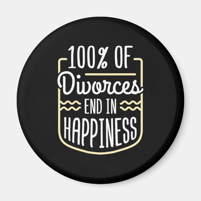 Lawyer Divorces End In Happiness Magnet (Front)