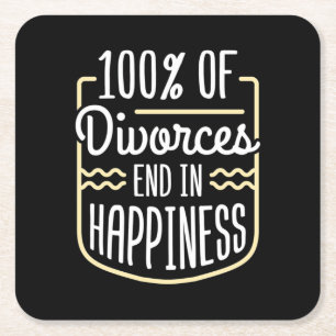 Lawyer Divorces End In Happiness Square Paper Coaster