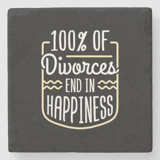Lawyer Divorces End In Happiness Stone Coaster (Front)