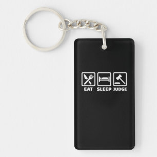 Lawyer Eat Sleep Judge Key Ring