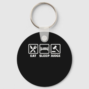 Lawyer Eat Sleep Judge Key Ring