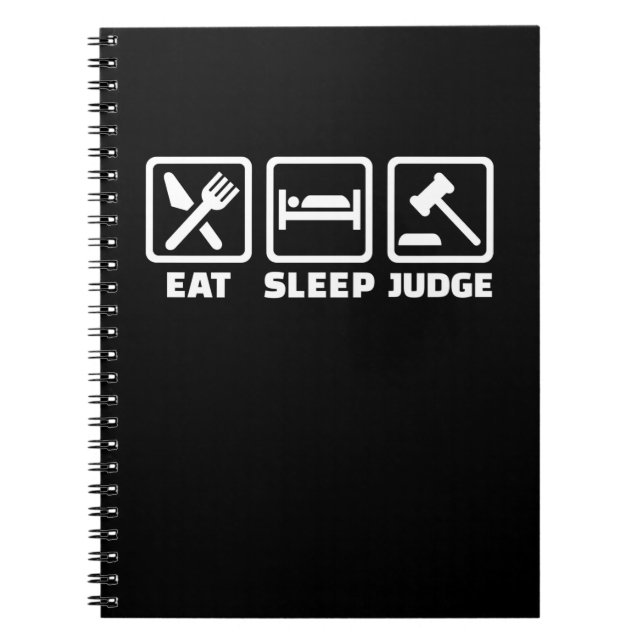 Lawyer Eat Sleep Judge Notebook (Front)