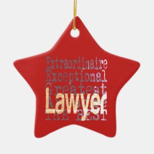 Lawyer Extraordinaire Ceramic Ornament