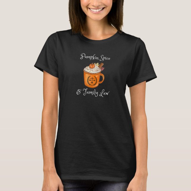 Lawyer Family Law Attorney Autumn Fall Pumpkin Spi T-Shirt (Front)