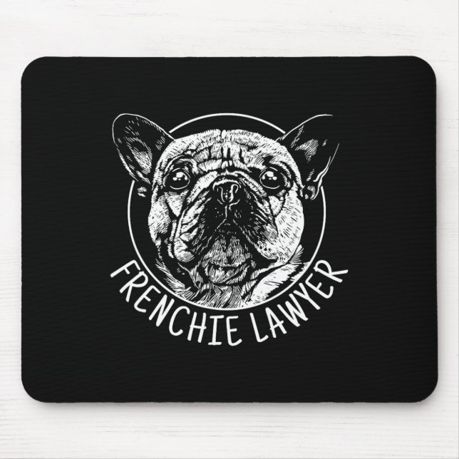 Lawyer French Bulldog Fun Dog Men Women  Mouse Pad (Front)