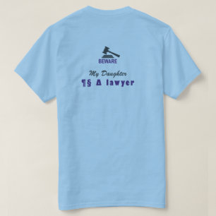 Lawyer Gavel, Personalised Beware Grad Humour T-Shirt