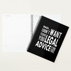 Lawyer Gift Free Legal Advice - Law Student - Planner