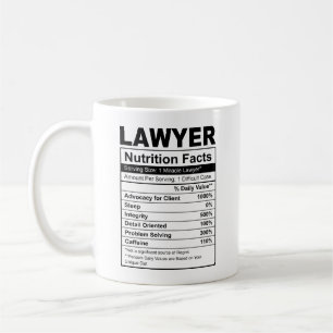 Lawyer Gift Nutrition Facts Coffee Mug