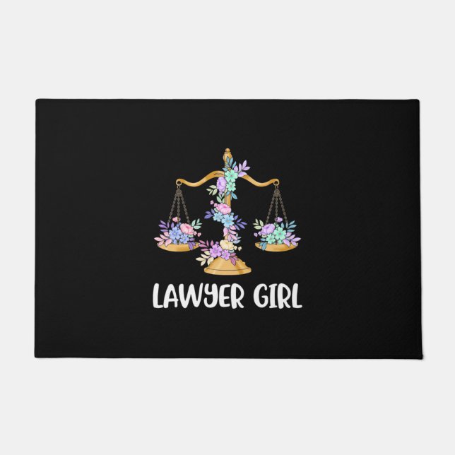 Lawyer Girl Doormat (Front)