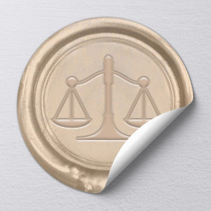 Lawyer Gold Scale of Justice Law Office Wax Seal