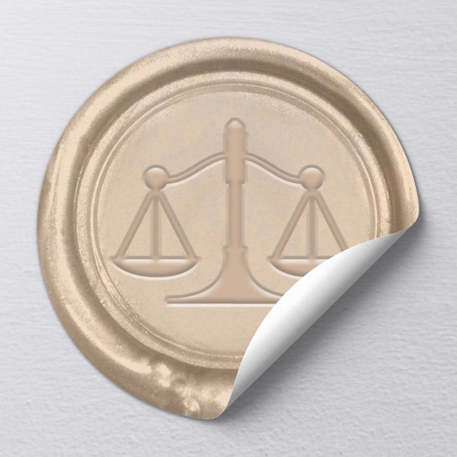 Lawyer Gold Scale of Justice Law Office Wax Seal (Creator Uploaded)