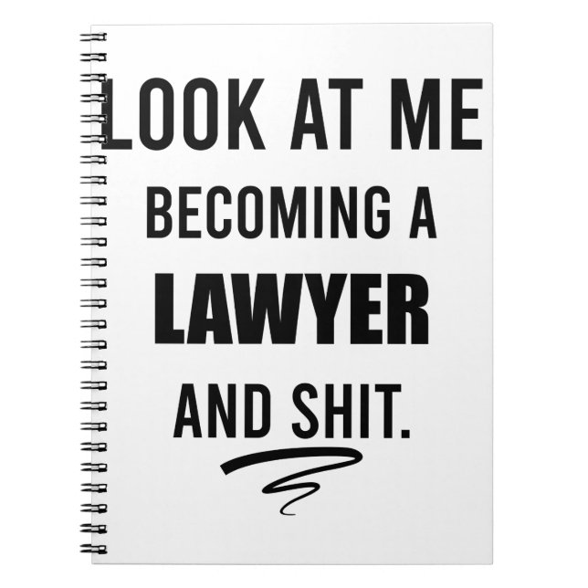 Lawyer Graduation Shirt Attorney T-Shirt Notebook (Front)