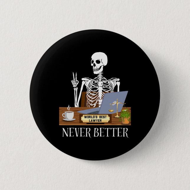 Lawyer Halloween  6 Cm Round Badge (Front)