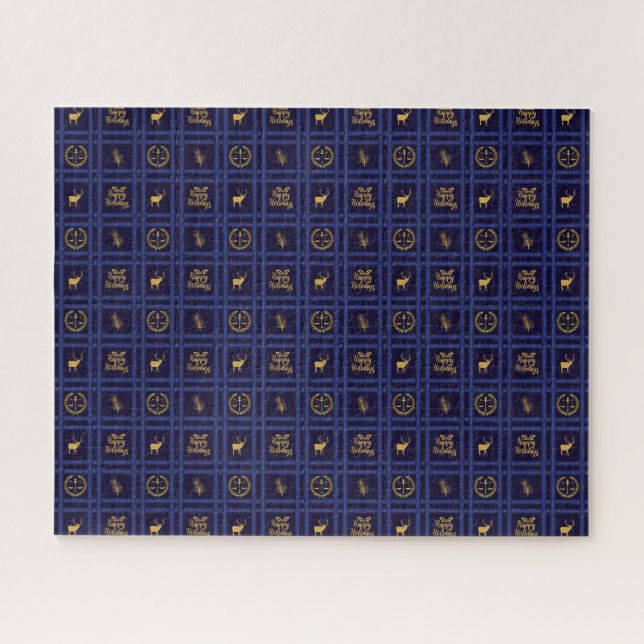 Lawyer Happy Holidays - Xmas Scales of Justice Jigsaw Puzzle (Horizontal)