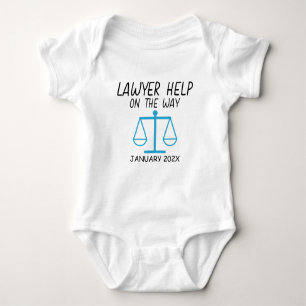 Lawyer Help on The Way - Cool Attorney Baby Bodysuit