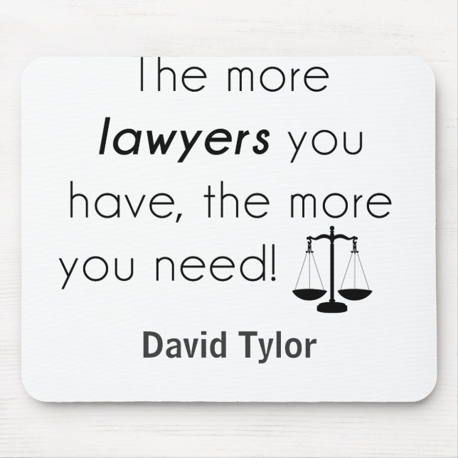 Lawyer humour mouse pad (Front)