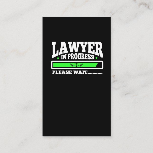 Lawyer In Progress Funny Law School Student Business Card (Front)