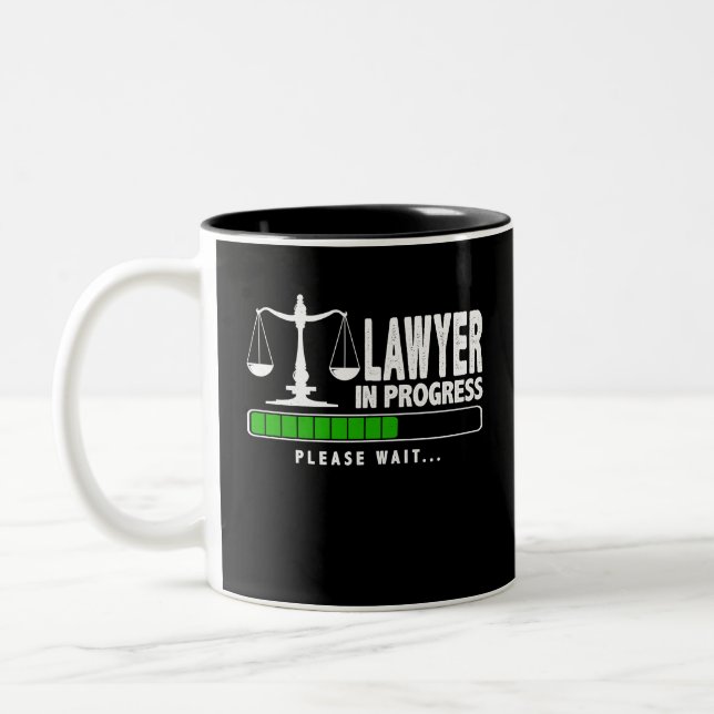 Lawyer In Progress Two-Tone Coffee Mug (Left)