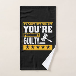 Lawyer Is Probably Guilty Hand Towel