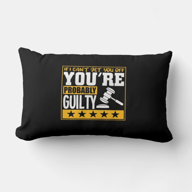 Lawyer Is Probably Guilty Lumbar Cushion (Front)