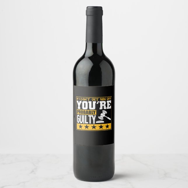 Lawyer Is Probably Guilty Wine Label (Front)