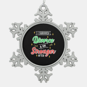 Lawyer Is Stronger After Snowflake Pewter Christmas Ornament
