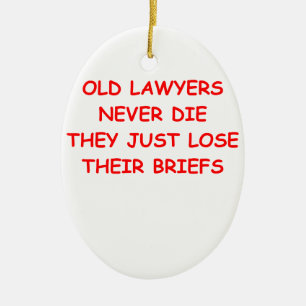 lawyer joke ceramic ornament