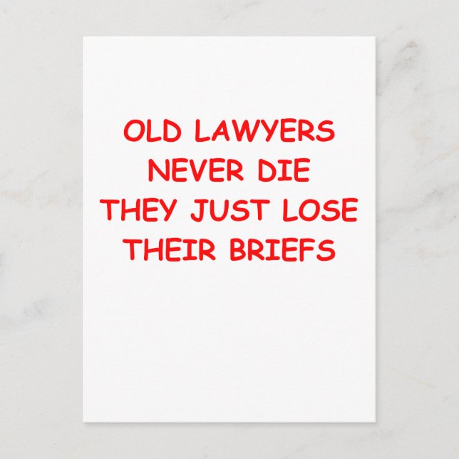 lawyer joke postcard (Front)
