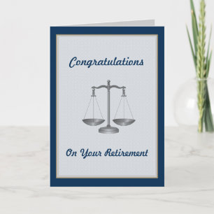 Lawyer Judge Custom Retirement Card