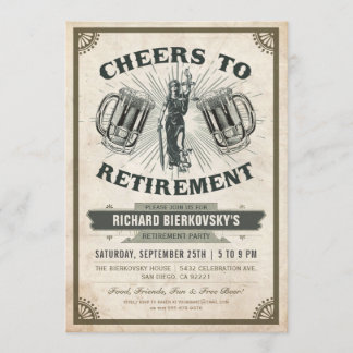 Lawyer/Judge Retirement Party Invitation - Cheers