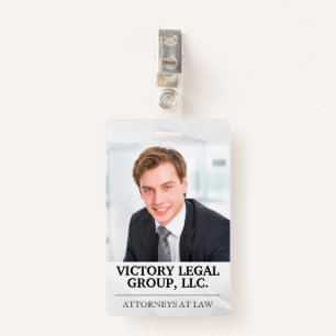 Lawyer Justice Logo Business Man ID Badge