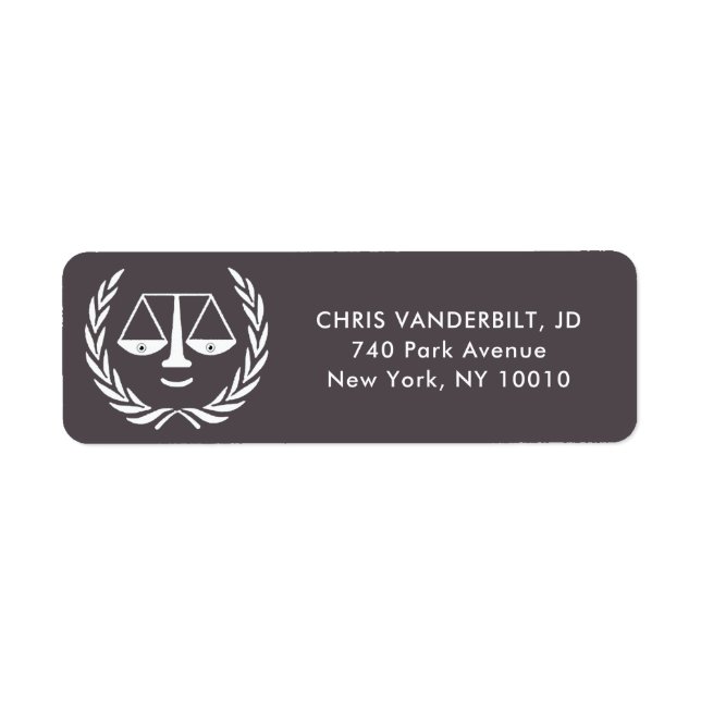 Lawyer Label Return Address Label (Front)