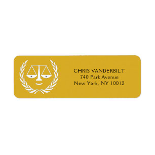 Lawyer Law Office Return Address Label