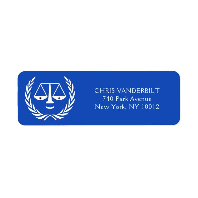 Lawyer Law Office Return Address Label (Front)