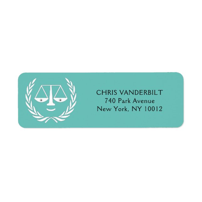 Lawyer Law Office Return Address Label (Front)