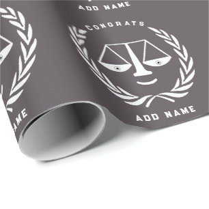 Lawyer Law School Grad Gift Wrapping Paper