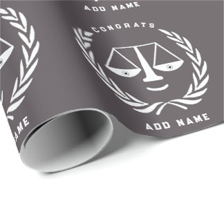 Lawyer Law School Grad Gift Wrapping Paper