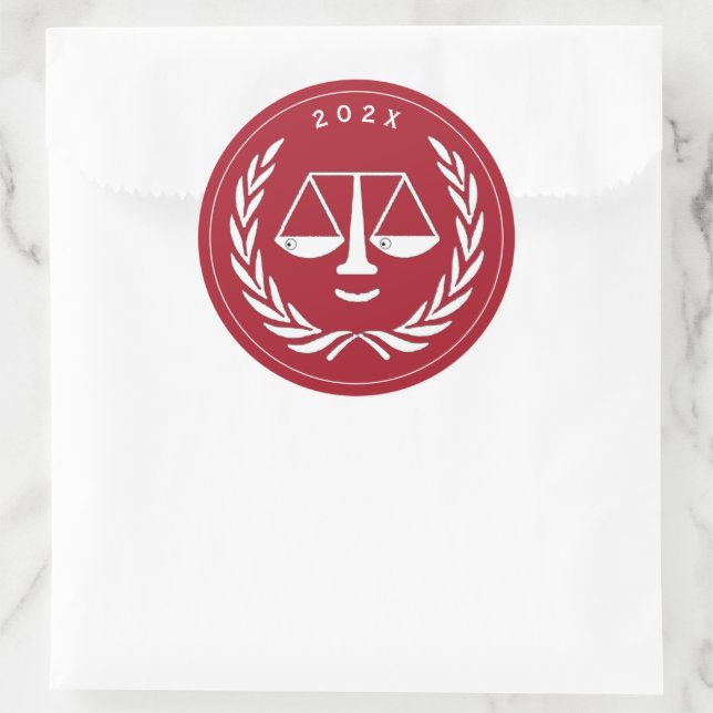 Lawyer Law School Graduation 2025 Classic Round Sticker (Bag)