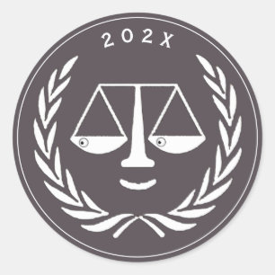 Lawyer Law School Graduation Classic Round Sticker