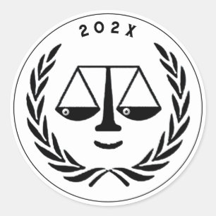 Lawyer Law School Graduation Classic Round Sticker