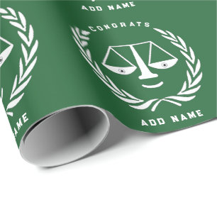 Lawyer Law School Graduation Gift Wrapping Paper