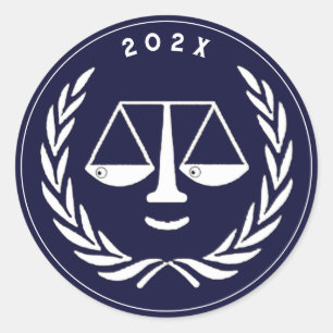 Lawyer Law School Graduation Graduate 2025 Classic Round Sticker