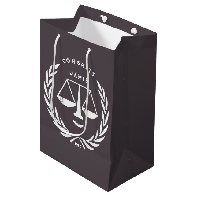 Lawyer Law School Graduation Medium Gift Bag (Front Angled)