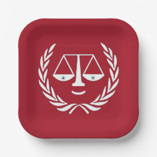 Lawyer Law School Graduation Paper Plates