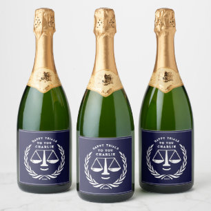 Lawyer Law School Graduation Sparkling Wine Label